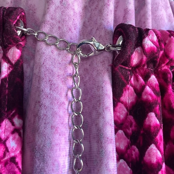 NWT Michael Kors Vivid Viola Sleeveless Chain Halter, Size Large - Picture 5 of 8